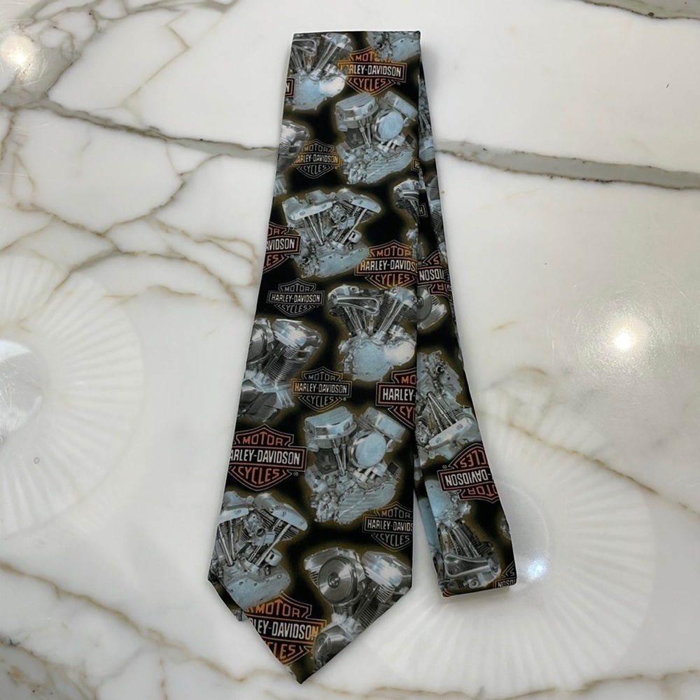 Harley Davidson Logo Tie—Great Looking—Like New Condition—One Size